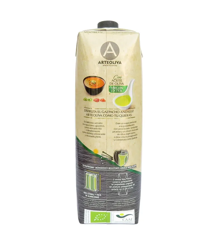 Gazpacho andaluso BIO Arteoliva 1 L | Hello Spain