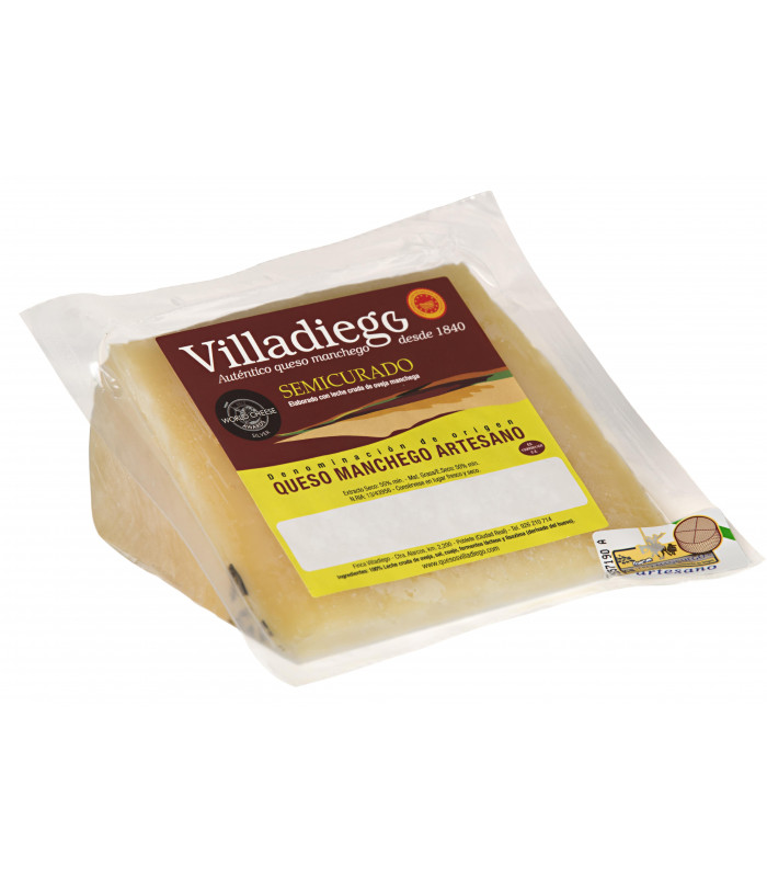 Fromage de brebis Manchego au lait cru semi-affiné Villadiego 250 gr