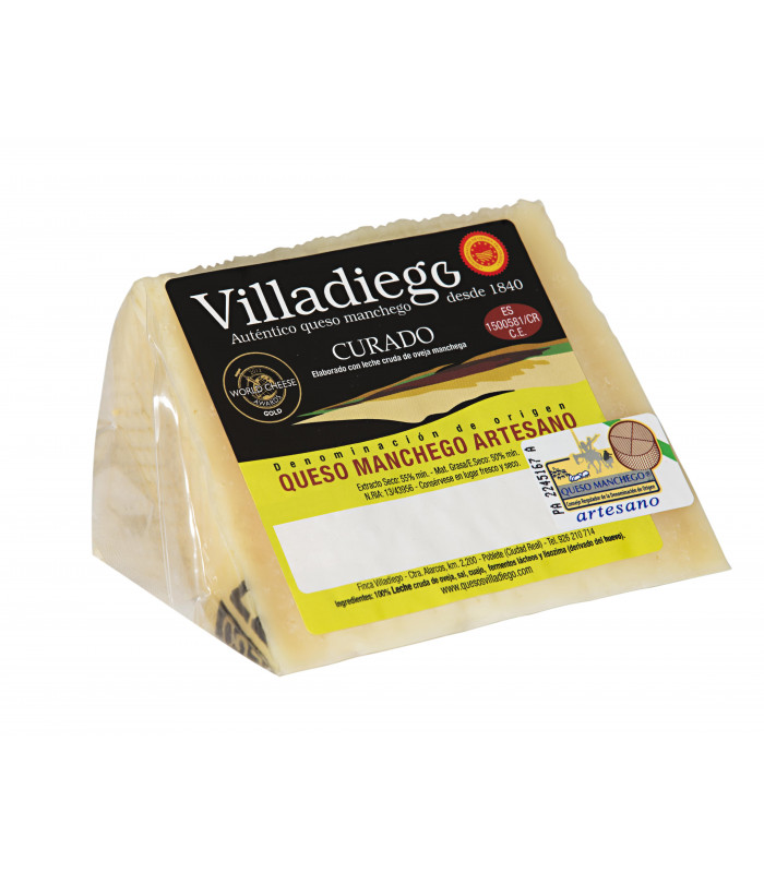 Villadiego cured raw milk Manchego sheep cheese 250 gr
