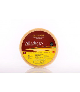 Queso Manchego de leche cruda semicurado Villadiego 1 Kg