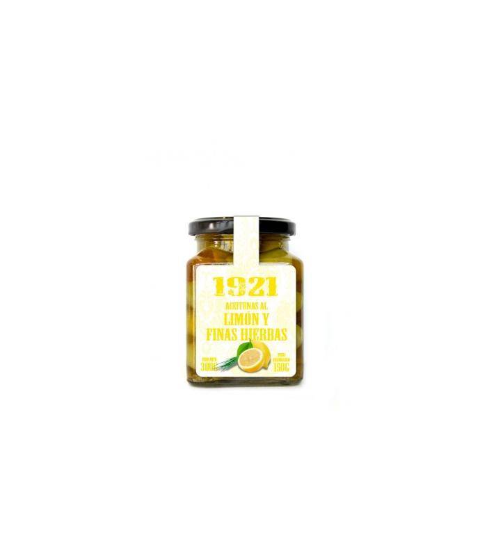 Hojiblanca Oliven mit Zitrone und Kräutern Aceitunas Hojiblanca con Limon y Finas Hierbas Inmensa