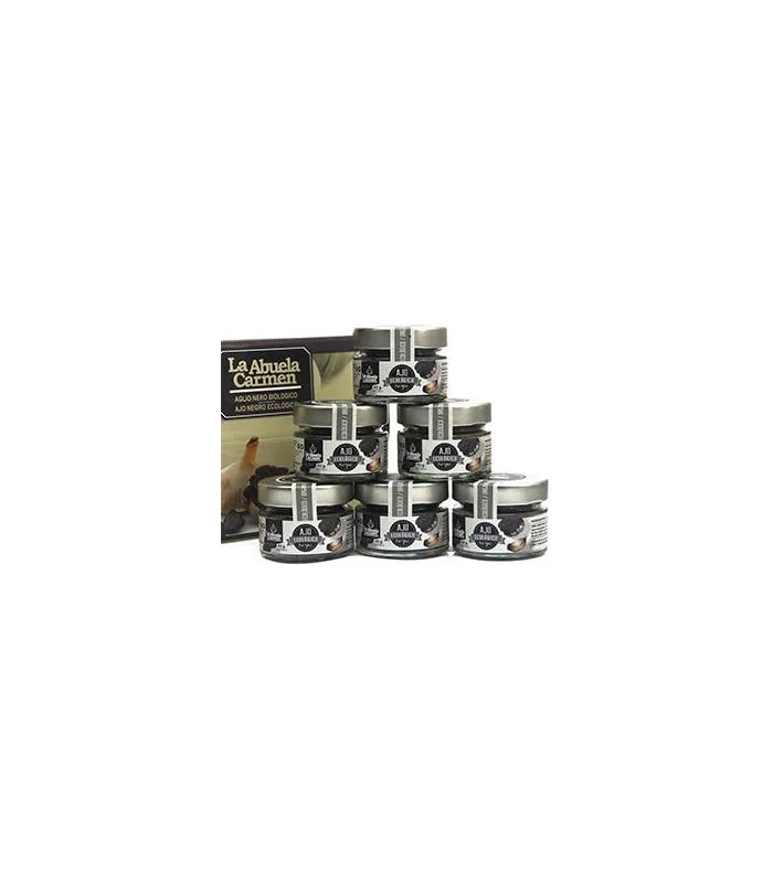 Schwarzer Knoblauch Ajo negro Bio La Abuela Carmen Glas 6 x 60 gr