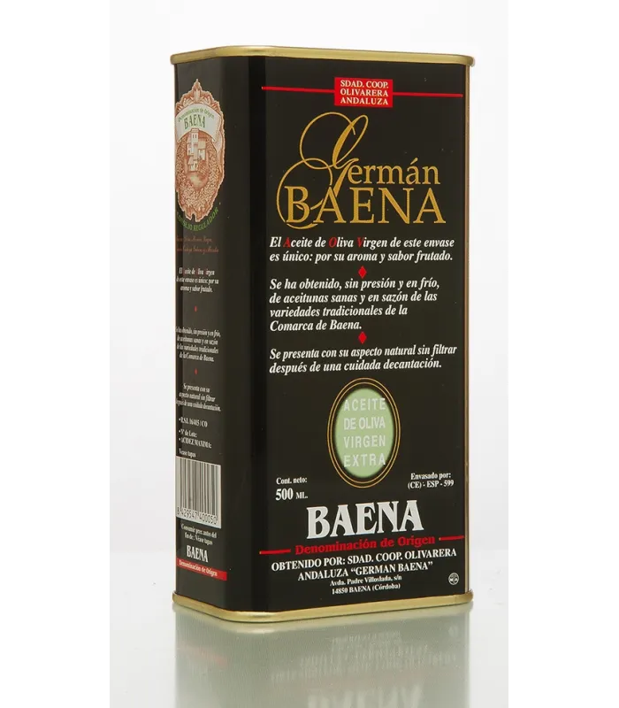 Olio EVO non filtrato Germán Baena D.O.P. Baena 500 ml