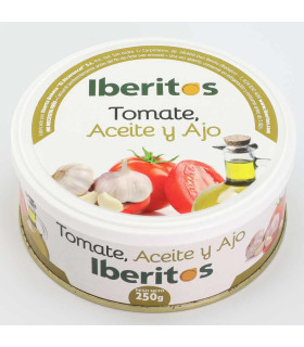 Pomodoro, olio d'oliva e aglio Iberitos 250 g | Hello Spain