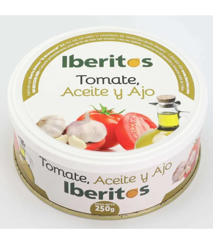 Pomodoro, olio d'oliva e aglio Iberitos 250 g | Hello Spain